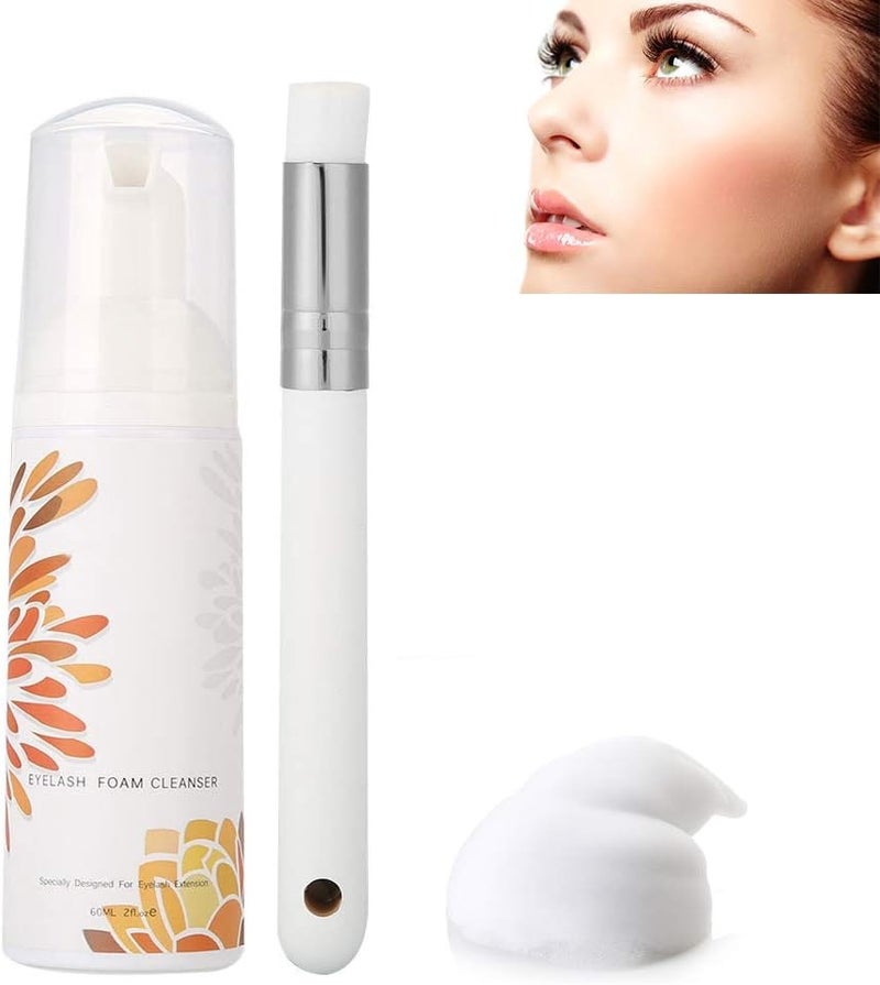 woobles Professional Eyelash Remover Foam, Magic Eyelash Extension Remover with Cleaning Brush (# 2) - Image 1
